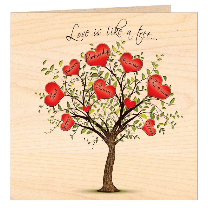 Love tree Love tree-Greeting cards-Cartobois